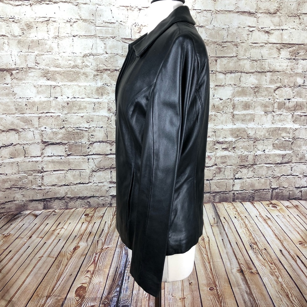 Wilsons Leather Black Genuine Leather Jacket SOLD - Picture 2 of 7